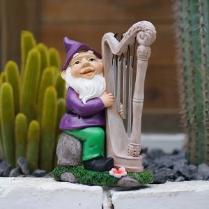 Nain-De-Jardin-Musicien-Fleurs